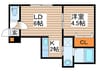 アベニ－レ北円山 1LDKの間取り