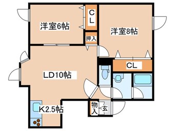 間取図 ＰＲＩＭＥ北郷Ｂ