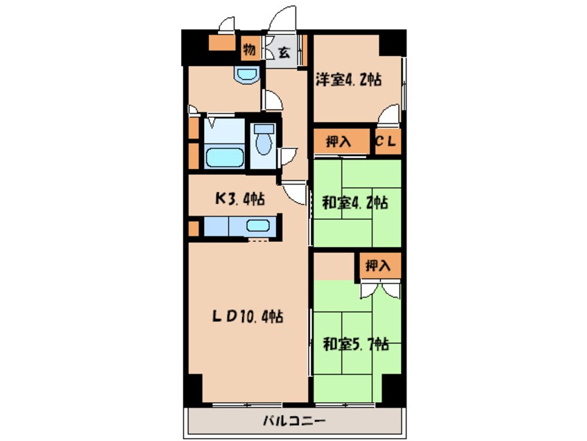 間取図 オ－クコ－ト１４１