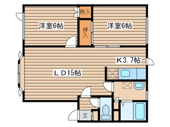 間取図 パ－ルハイム４３