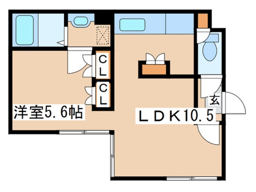 間取図 ドゥエ　カーサ　コモド