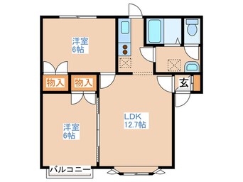 間取図 エクセレント藤野Ⅱ