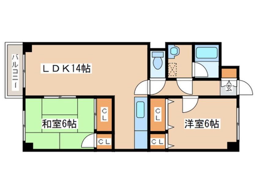 間取図 ＦＬＡＴ57