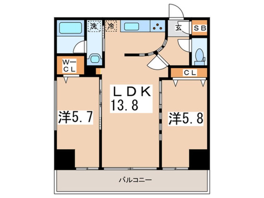 間取図 スペチアーレ伏見ＷＥＳＴ