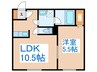 アムール東札幌 1LDKの間取り