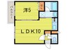 パ－クナイン 1LDKの間取り