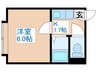 キャッスル８．１３ 1Kの間取り