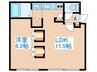 メゾンド－ル 1LDKの間取り