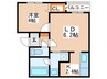 Ｐｒｅｓｃｅｌｔｏ西線１１条 1LDKの間取り