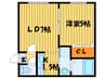 サザンヒルズ弐番館 1LDKの間取り