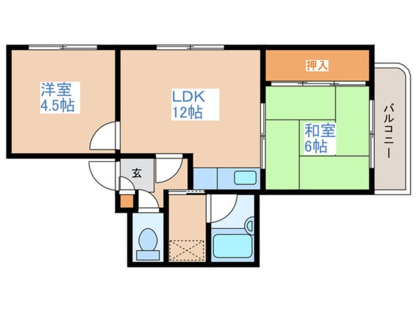 間取図 ブル－ムハイツ