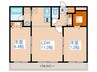 コ－ポ八千代天神山 2LDKの間取り