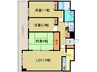 オリエンタルコ－ト大友 3LDKの間取り