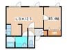 カスタムルーム米里 1LDKの間取り