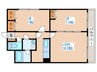 リ－ジェンシ－円山 2LDKの間取り