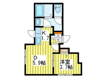 間取図 ラフィ－ネ大通円山