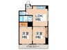 クリスタルファイブ 2LDKの間取り