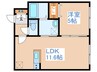 ノースポイント元町 1LDKの間取り