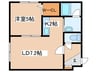 ブランノワール東区役所 1LDKの間取り