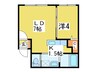 グランラヴィーヌ円山 1LDKの間取り