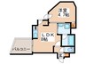 クラッセ円山ＷＥＳＴ 1LDKの間取り
