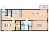 フェリジータ宮ケ丘 2LDKの間取り