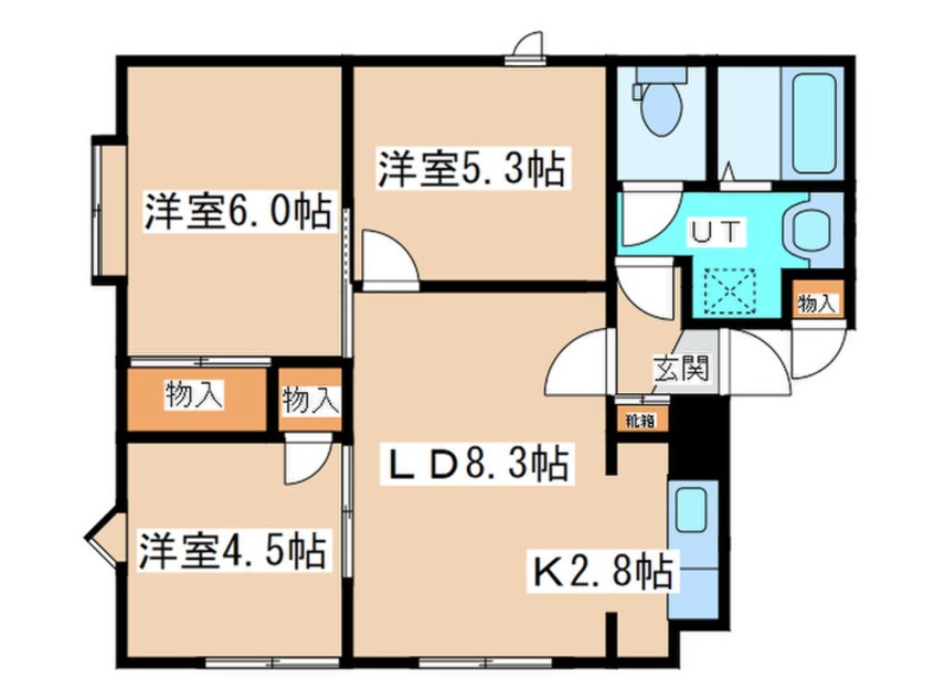 間取図 ＳＴハイツ北郷