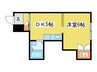 ロイヤルステ－ジＮ１６ 1DKの間取り