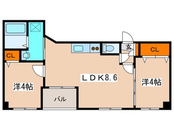 間取図 クラッセ知事公館前