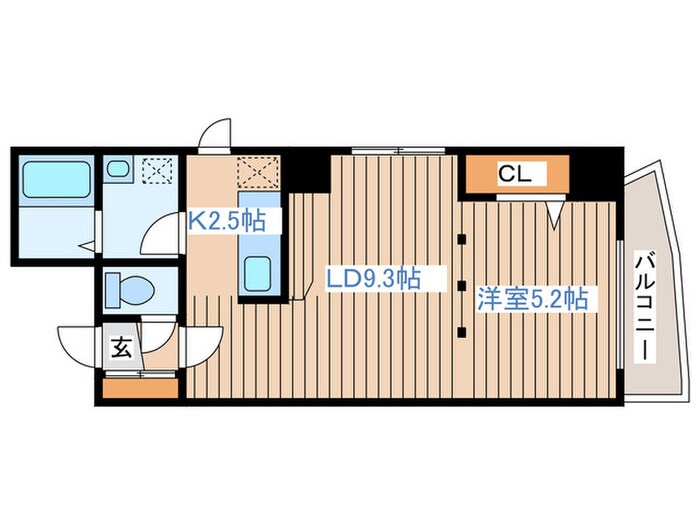 間取り図 フォ－トゥフル北大前
