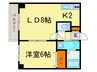 カルフール恵大 1LDKの間取り