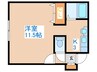 パル宮の沢 1Kの間取り