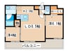 カーサフォレスト北円山 2LDKの間取り