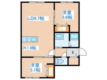 間取図 Ｋ　maison 1