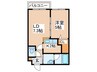 Ruk-A円山 1LDKの間取り