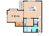 第６司レジデンス 1LDKの間取り