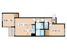 ＣＲＥＡ月寒東 2LDKの間取り