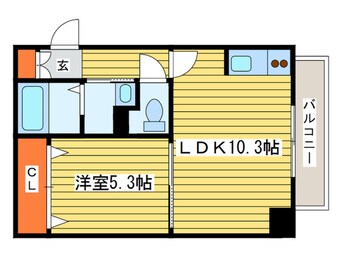 間取図 Ｎ６ウエスト１１・Ｍ