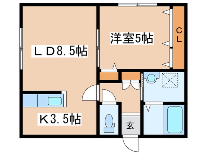 間取図 ロージー月寒東