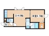 リッチタウン栄通六番館 1DKの間取り