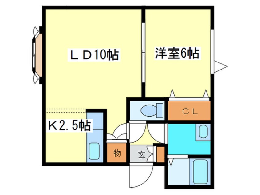 間取図 マーサ北円山B