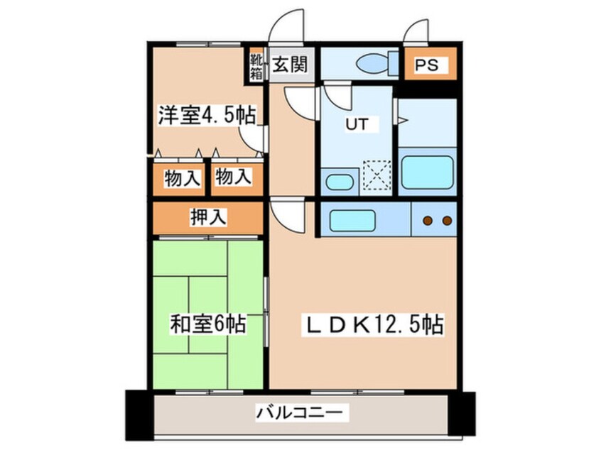 間取図 シャンボ－ル大通第２(804)