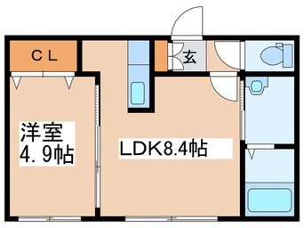 間取図 キュ－ブ美園６・８