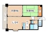 フェアフィ－ルド菊水 2LDKの間取り