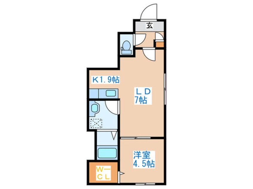 間取図 クルタ八軒
