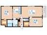 City Residence 西町北 2LDKの間取り