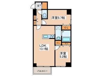 間取図 パルティーレ月寒