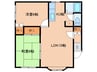 光ハイツ 2LDKの間取り