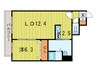 エステラ東札幌 1LDKの間取り