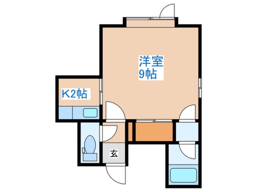 間取図 ｳｴｽﾄﾀｳﾝ曙
